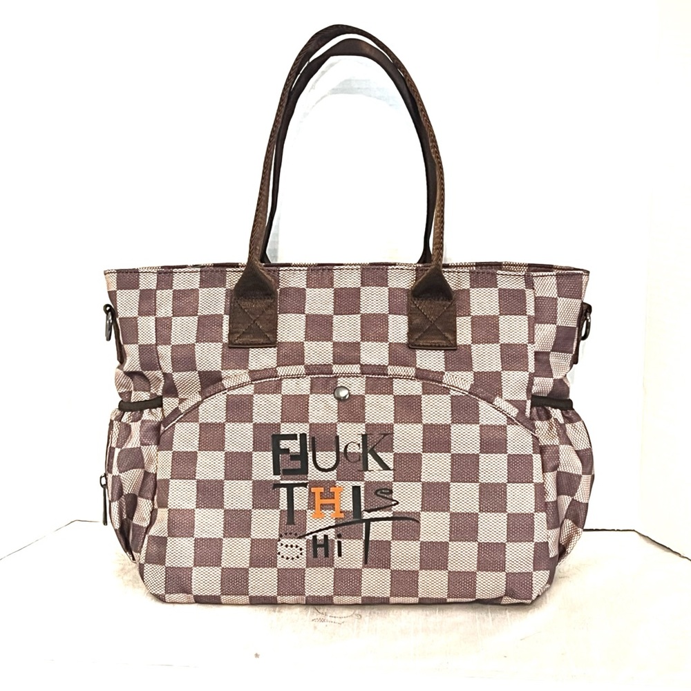 New Kent Stetson Checkered Graphic Bag 16”x 10” F This Sh..t